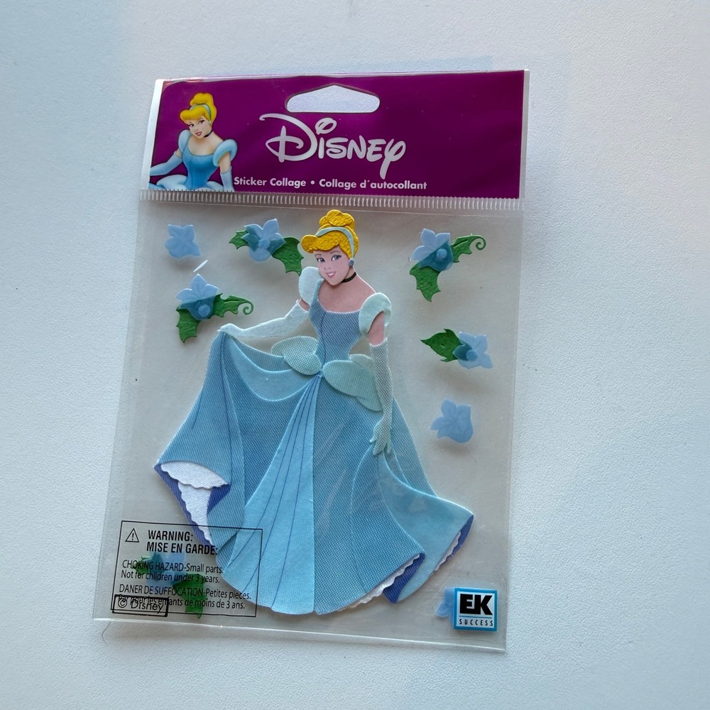 Disney Cinderella Dimensional Sticker Collage EK Success DJBP011 Blue Ballgown